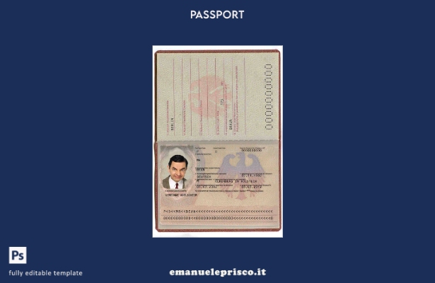 modello di passaporto tedesco () in stile verificato